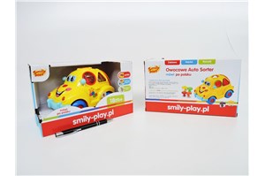 *SMILY AUTO sorter, plast, z muzyką, 18m+