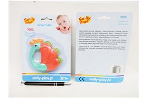 SMILY GRZECHOTKA plast. paw, 0+,  blist