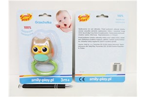 SMILY GRZECHOTKA plast. SOWA 3m+,      blist.