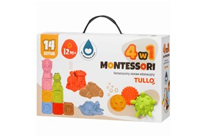 MONTESSORI, Klocki sensoryczne, pojazdy,14 sztuk