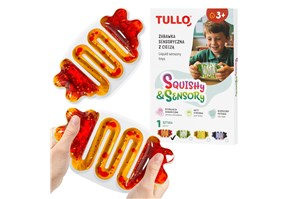 Gniotek sensoryczny z cieczą squishy pomarańczowy
