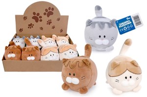 AST. PLUSZ KOTKI x 8 14 cm, 3 wz.,  displ.