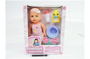 *LALKA Natalia dzidziuś z dinusiem 33 cm,    kart.