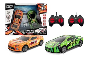 Zestaw 2 aut zdalnie sterowanych pomarańczowy ziel