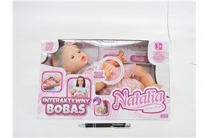 *LALKA BOBAS NATALIA, 41 cm, ze smoczkiem mimiczny