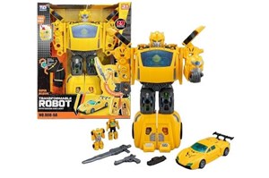 AUTO ROBOT transformers żółty / nieb. kart