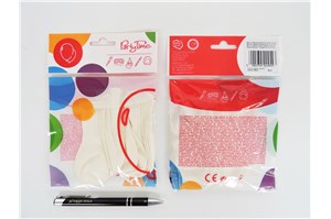 BALON  pastelowy, 24 cm., biały, 10 szt., fol.
