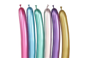 BALONY do modelowania, efekt chromu, 10 szt.