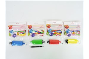 AST. BALONY 20 szt., do modelowania+ pompka, 4 kol