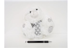 *PLUSZ królik, 20 cm, srebrna kolekcja, biały