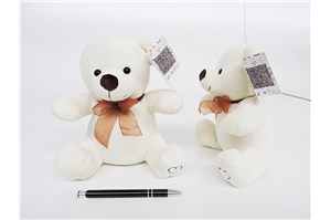 PLUSZ miś EMIL, 20 cm, jasny beż