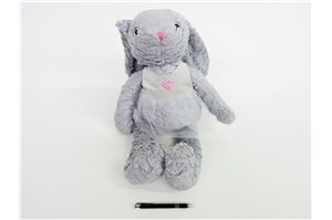 *PLUSZ króliczek RÓZIA, 32 cm, szary