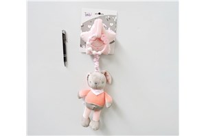 *NEW BABY POZYTYWKA króliczek, 38 cm, różowy, 0+