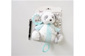 NEW BABY POZYTYWKA panda, 18 cm, miętowa