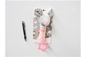 *NEW BABY PISZCZEK mysz/m, 17 cm, brzoskwiniowa