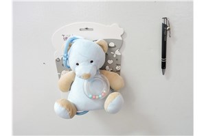 *NEW BABY POZYTYWKA miś, 18 cm, nieb.