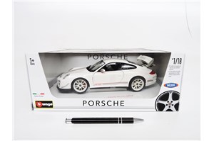 *BBURAGO metal. 1:18 PLUS PORSHE 911 GT3 RS WHITE