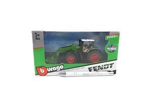 *BBURAGO metal TRAKTOR FENDT 1050 Z ŁADOWARKĄ10 cm