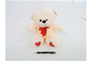 PLUSZ Miś Walentynkowy, kremowy, 25 cm