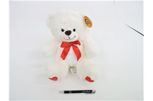 PLUSZ Miś Walentynkowy, biały, 28 cm