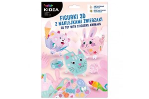 KIDEA Figurki 3D z naklej. - ZWIERZAKI