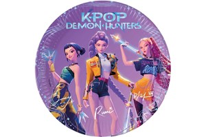 *Talerzyki papierowe KPOP Demon Hunters 23 cm 8szt