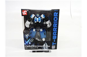 ROBOT 20 cm, nieb. policja, 27x22x10 cm,     kart.