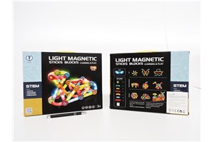 *KLOCKI magnet. 76 el,  świecące, LED,       kart.