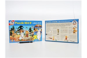 *PUZZLE Było sobie życie 104 el. PREHISTORIA + DVD