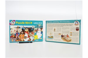 *PUZZLE Było sobie życie104 el. PODRÓŻNICY +  DVD