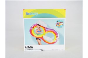 *BEST. KOŁO dmuchane, podwójne, tęcza 1.86x1,16m