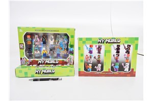 FIGURKI MINECRAFT, 12 el., 26x18,5x4 cm