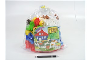 *KLOCKI plast, 120 el, FARMA, 38 x 30 cm.,   fol.