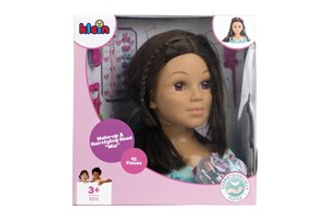 *GŁOWA LALKA do czesania, brunetka Mia, 23,5x27x13