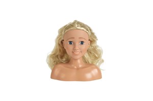 *GŁOWA LALKA do czesania, blondynka Sara, 20x18x10