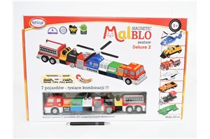 *MALBLO MAGETIC Deluxe 2, zest. pojazdów,    kart.