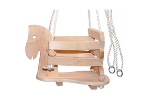 *HUŚTAWKA drew. koń