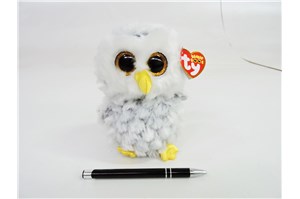 PLUSZ BEANIE BOOS 15 cm OWLETTE biała sowa