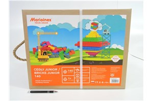 *KLOCKI CEGŁY, plast. 140 el. - Junior, 1+