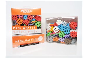 *KLOCKI WAFLE, Mini,  140 el., 18x16 cm, gumowe