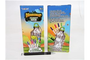 *BIDON z dinozaurem, do kolorowania, 500 ml
