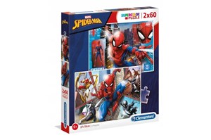 *CLEM. PUZZLE 2 x 60 el. SUPER KOLOR Spider Man 6/