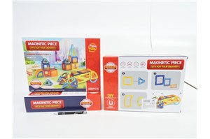 KLOCKI magnetyczne, 45 el., 32x24x8 cm, kształty