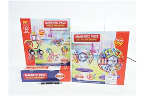 KLOCKI magnetyczne, 73 el., 28x29x7 cm, kształty