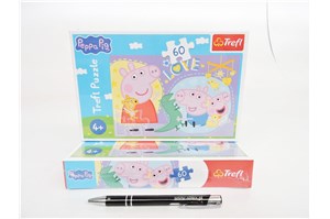 PUZZLE TREFL 60 el., Peppa Szczęśliwa świnka