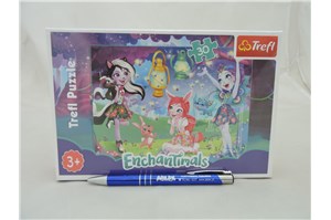 PUZZLE TREFL 30 EL. ENCHANTIMALS MAG. ŚWIAT   20/
