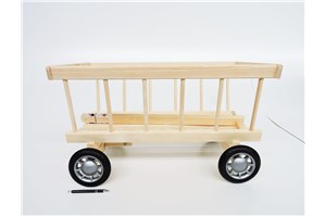 WÓZ, drew., drabiniasty, duży 72+70 x 37 x 42 cm