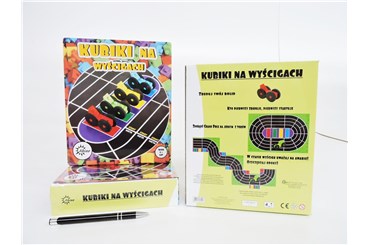 GRA KUBKI na WYŚCIGACH, planszowa, 4+