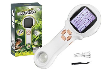 Mikroskop ręczny, światła LED, zdjęcia i nagrywan