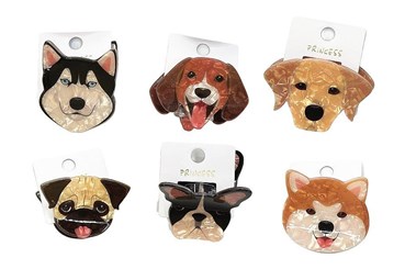 SPINKA do włosów, klamerka, pies, opak.12szt